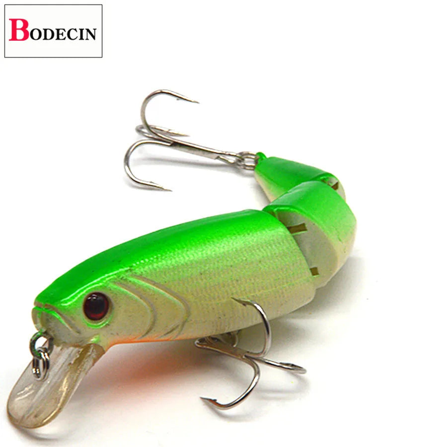 Multi Section Sea Bass Hard Fishing Lures 3D Eyes 1PCS Crankbaits Minnow Swimbait Fake Hard Bait Artificial Wobblers Carp Tackle