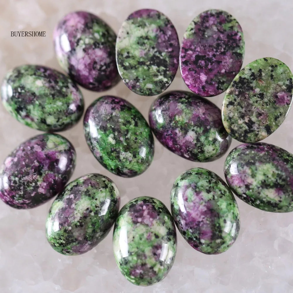 18x13MM Oval Natural Lapis Zoisite Crystal CAB Cabochon For Making Neckalce Pendant Earrings 10Pcs