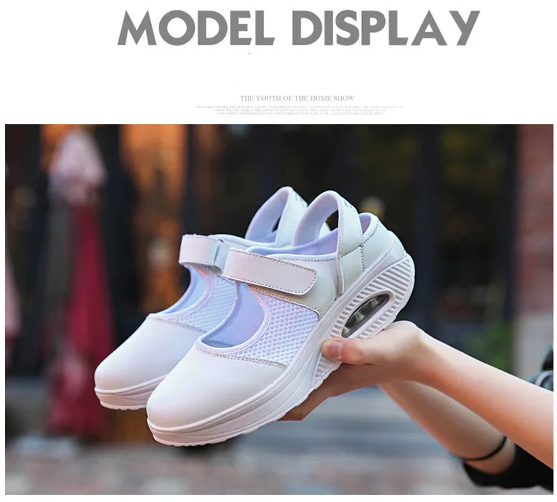 CEYANEAOSummer Fashion Nurse Shoes Ladies Air Cushion White Sneakers Women Platform Shoes 2018 New Lolita Shoes Swing E1038