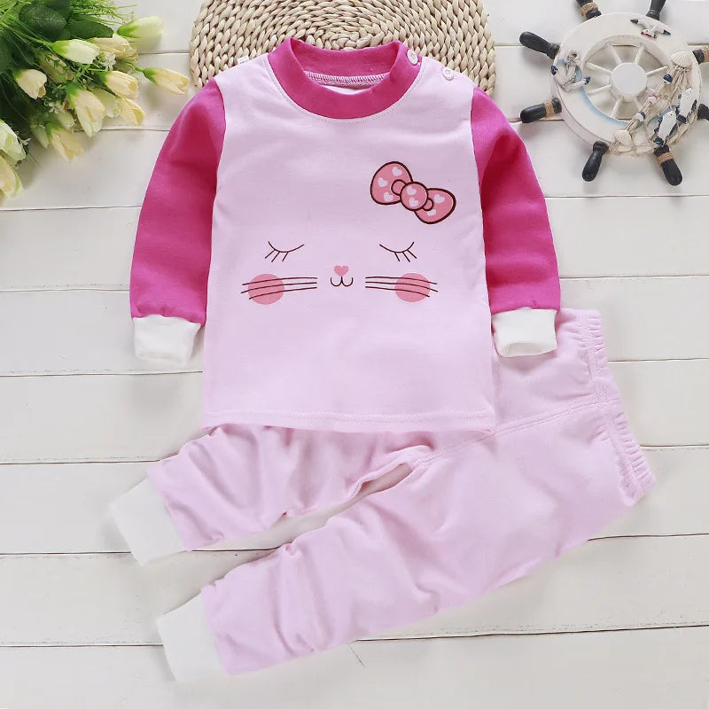 2024 New Spring Autumn Cotton Children's sets Baby Boy girls Clothes Clothing Suit 0-3 year