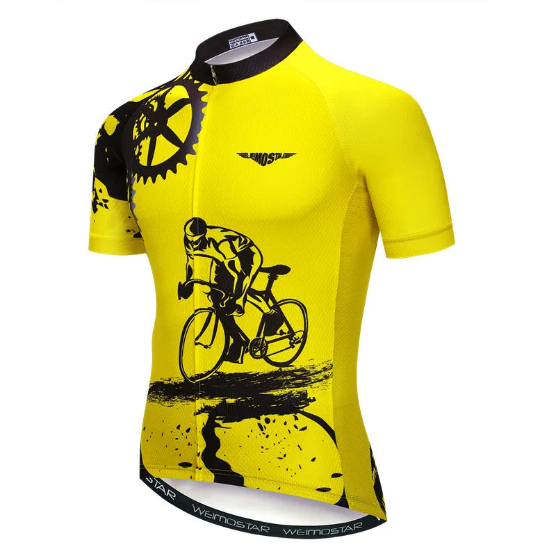 Weimostar Pro Team Cycling Jersey Set Men Mountain Bike Clothing Suits Summer MTB Bicycle Wear Clothes Anti-UV Biking Outfits