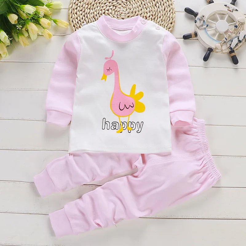 2024 New Spring Autumn Cotton Children's sets Baby Boy girls Clothes Clothing Suit 0-3 year