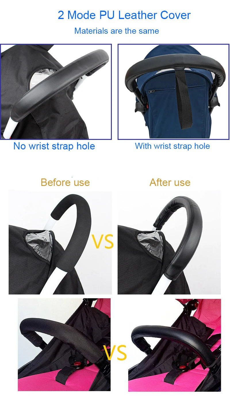 Baby Stroller Accessories PU Leather Case Cover for Babyzen YOYO YOYO2 Yaya Handle and Armerest
