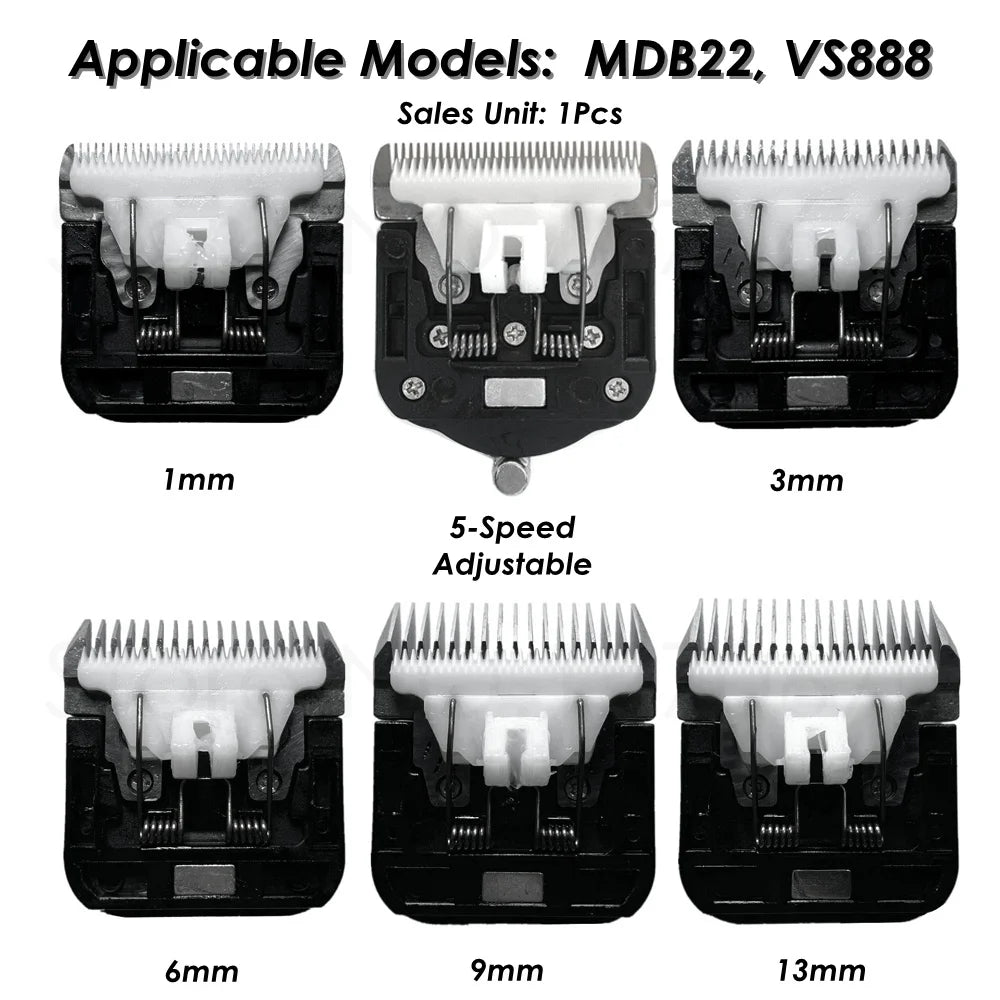 1Pcs Original Pet Clipper Blade 3/6/9/13mm Ceramic Cutter Head For AOBO VS888 MDB22 Cat Grooming Dog Hair Trimmer Professional