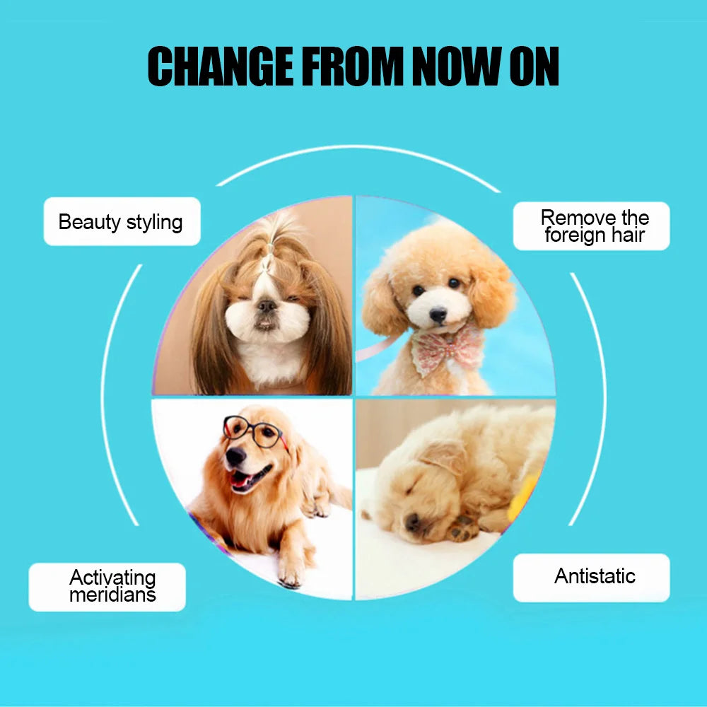 For Cat Grooming Tool Easy Deshedding Brush Pet Hair Comb Double-Sided For Cat Dog Hair Remover For Long Small Hair Dog