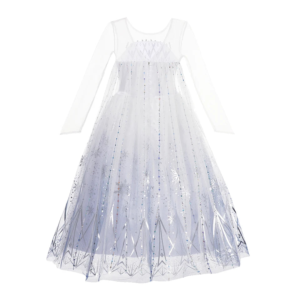 Elsa Anna 2 Dress Girls Princess Carnival Party Halloween Cosplay Costume Snow Queen Vestido Children Clothing For 2-12 Years