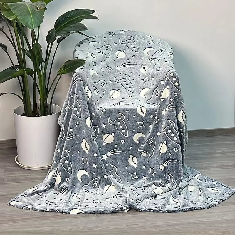 Blanket Glow in the Dark Luminous Star Blanket for Kids