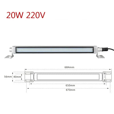 LED Milling CNC Machine Industrial Lights Explosion-proof IP68 Waterproof Oil-proof Light Workshop Working Light Long Lathe Lamp
