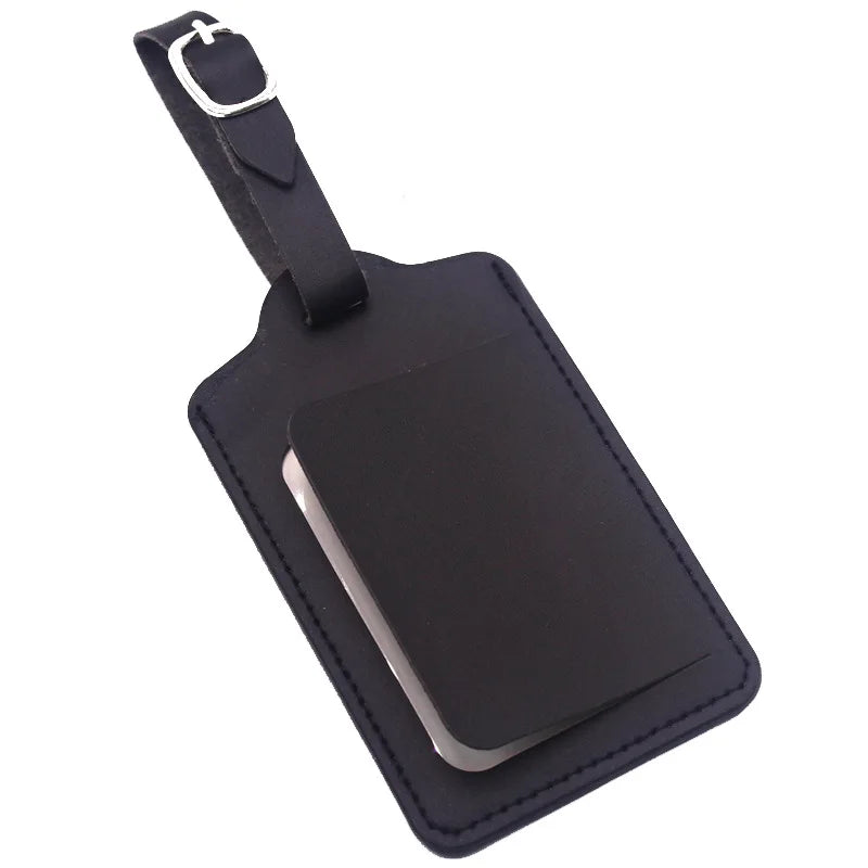 PU Leather Luggage Tag Women Men Travel Accessories Suitcase ID Address Name Holder Baggage Boarding Tag Portable Label