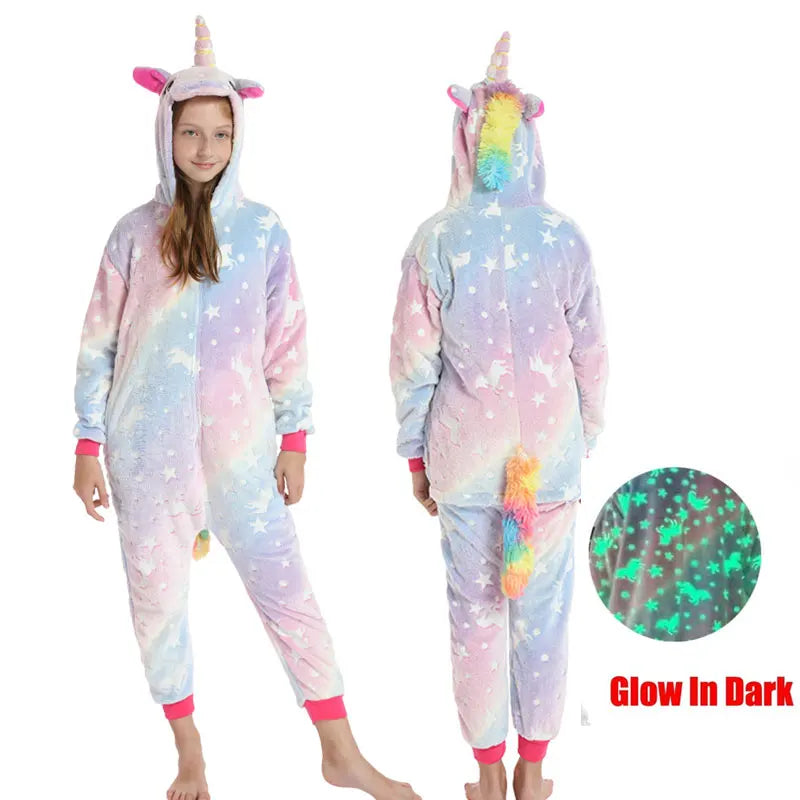 New Animal Unicorn Pajamas Adults Winter Sleepwear Kigurumi Wolf Panda Unicornio Pyjamas Women Onesie Anime Costumes Jumpsuit