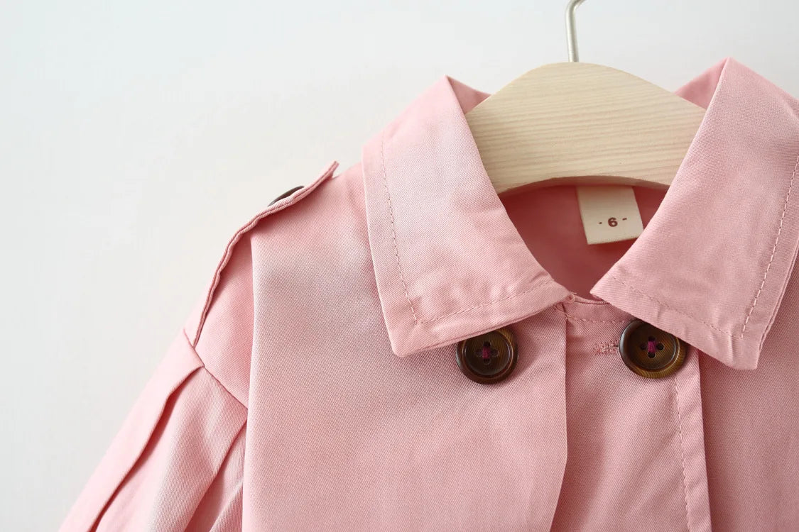 Baby Girls Coats Jackets Casual Fashion Girls Windbreaker for Infant Cotton Trench Outerwear Long Sleeve Baby Girls Clothing