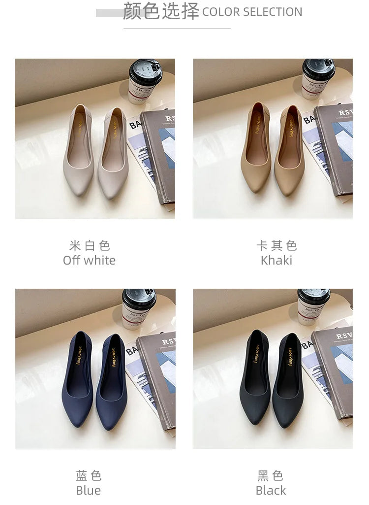 Wedges High heels jelly sandals women solid candy sandales pointed toe summer rain shoes ladies waterproof pvc sandalias 2021