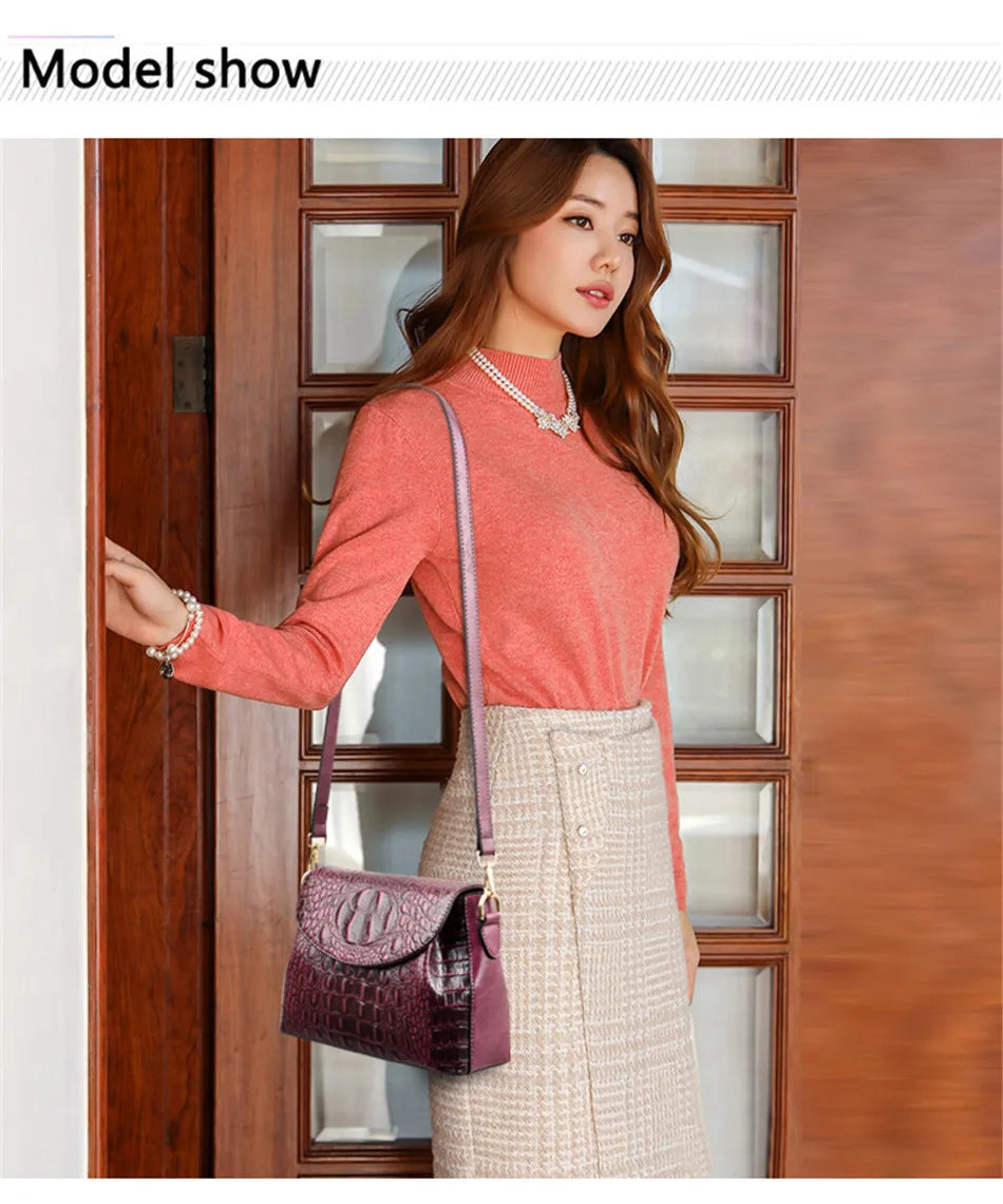 Luxury Brand Handbags For Women 2026 Sac A Main Ladies Crocodile Pattern Leather Crossbody Bags Designer New Shoulder Bag Bolsos