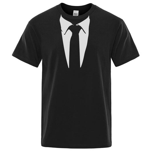 2024 New Summer Men T-shirt Homme Tees Retro Tie Funny T Shirt Man Streetwear Cotten Short Sleeve Top Tees Casual T-Shirts