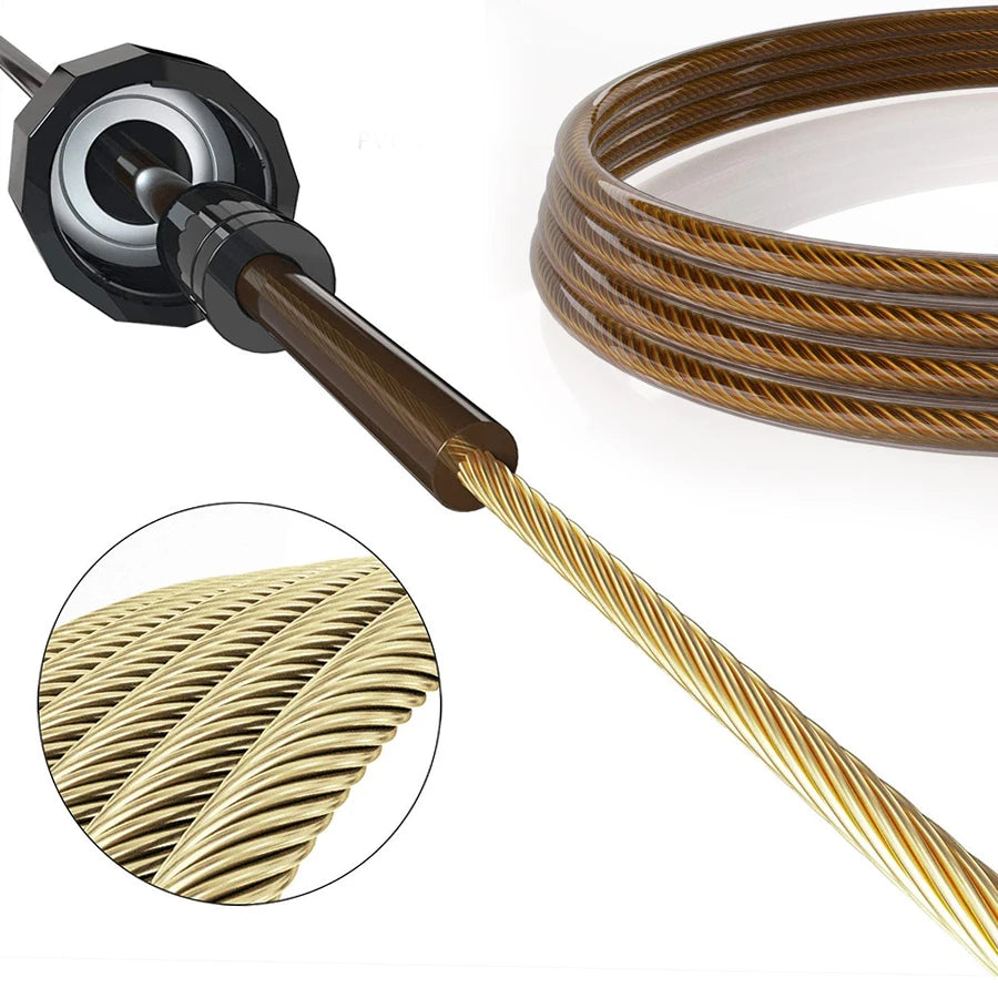 Adjustable Rapid Speed Jump Rope Steel Wire Skipping Rope for Fitness Workout Training Home Sport Equipment