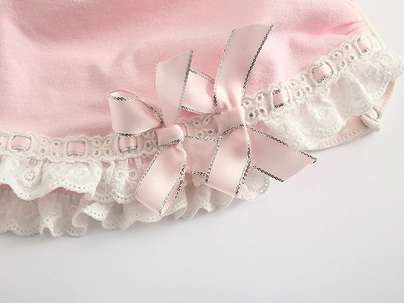Newborn Baby Girl Tutu Dress for Birthday Bow Long Sleeve Spring Lace Girls Dresses & Hat Princess Clothes Set