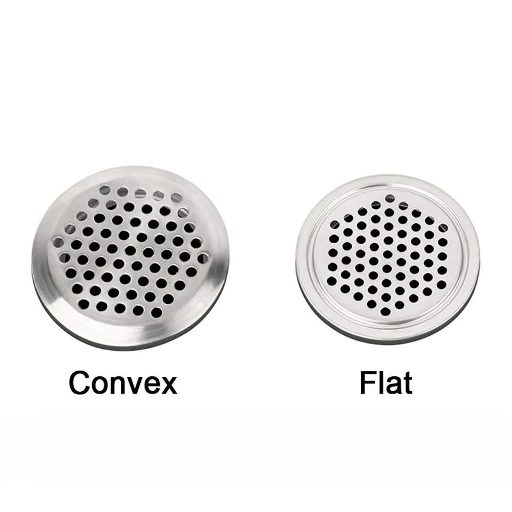 1/2/5/10pcs Stainless Steel Circle Air Vent Grille Cover Wardrobe Cabinet Mesh Hole Ventilation Plugs 19mm 25mm 35mm 53mm