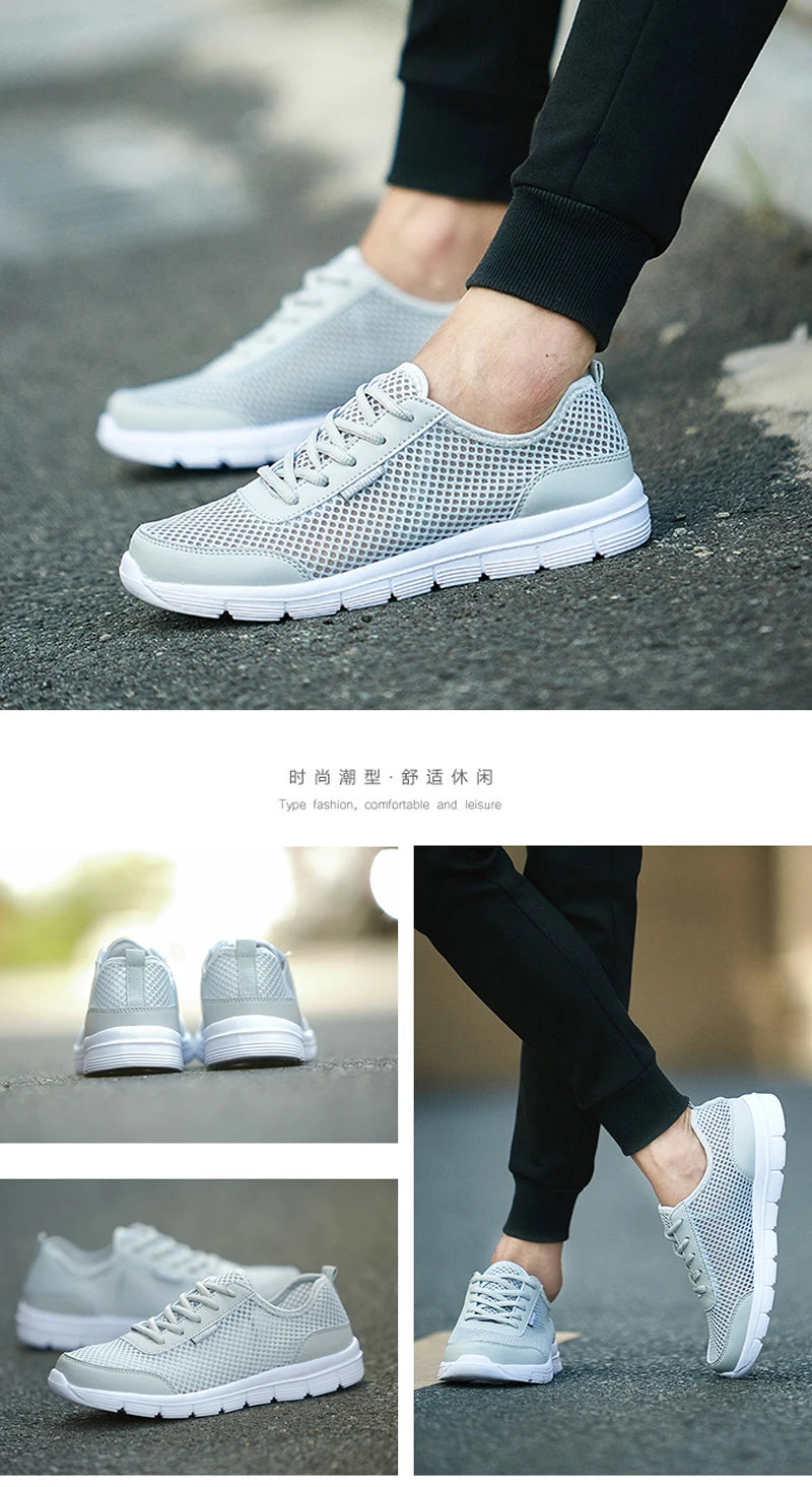 2021 men's summer new  casual shoes woman lightweight large size outdoor sports  shoes Beach shoes couple  mesh 48 yards 47 gray