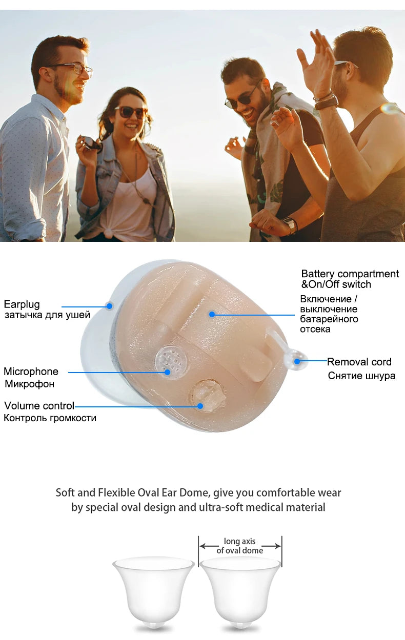 Hearing Aid Audifonos Ear Sound Amplifier J25 Super MINI Hearing Aids for Elderly/Deaf Hearing Amplifier