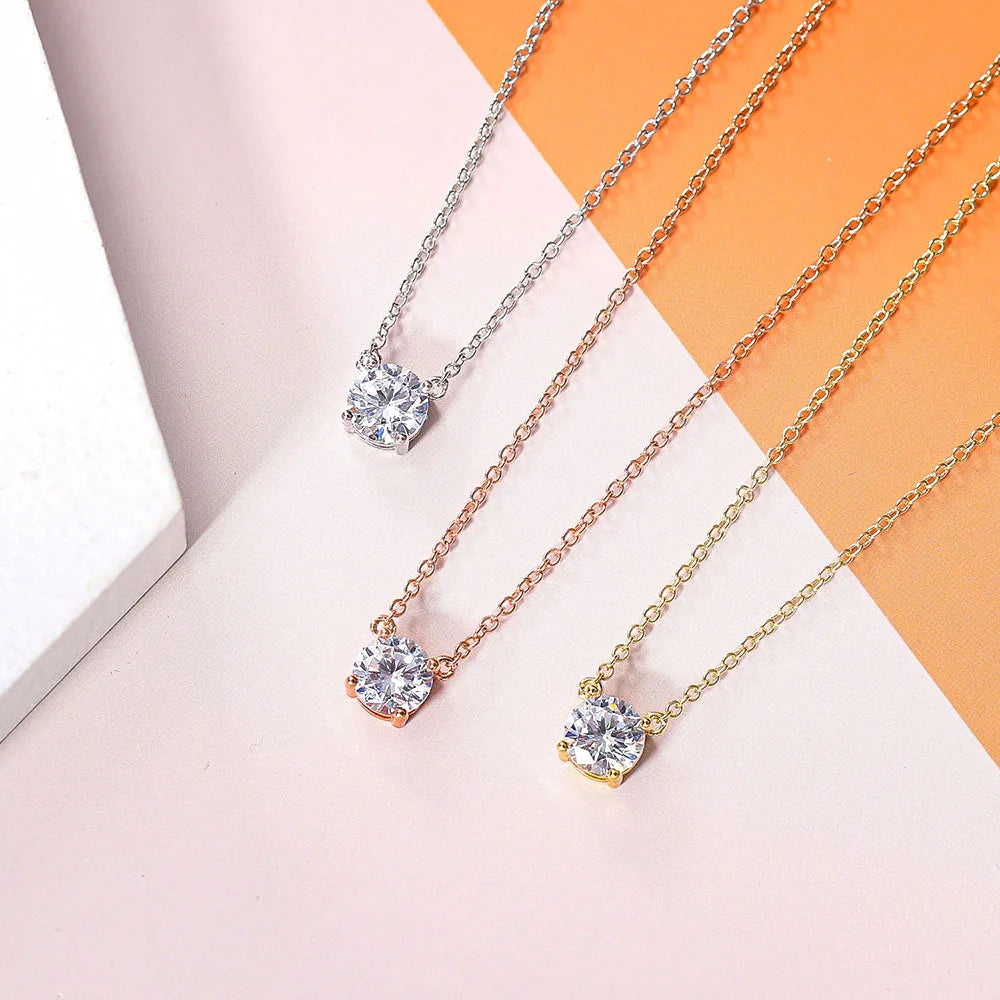 Wedding Jewelry Set For Women Bridal Korean Style Round Zircon Collar Choker Chain Necklaces Earrings Fashion Jewelry 2024 S565