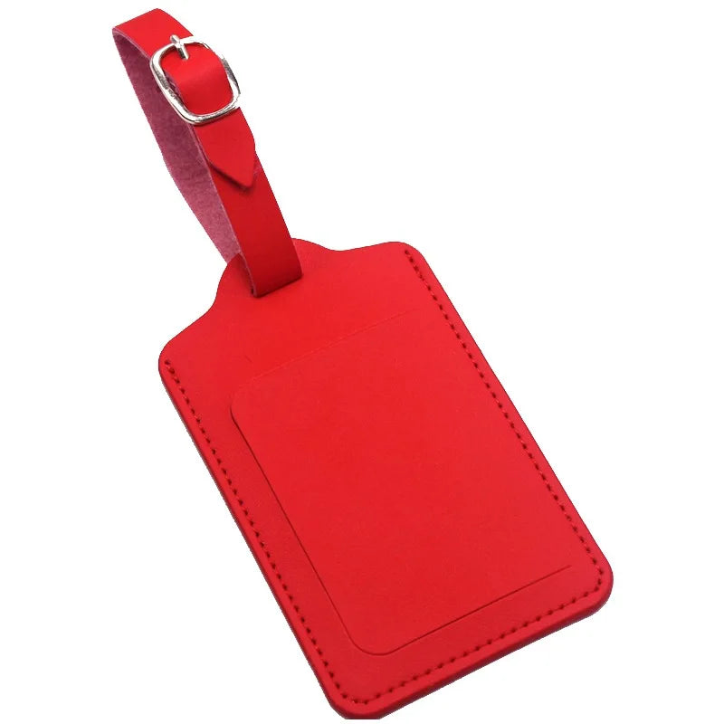 PU Leather Luggage Tag Women Men Travel Accessories Suitcase ID Address Name Holder Baggage Boarding Tag Portable Label