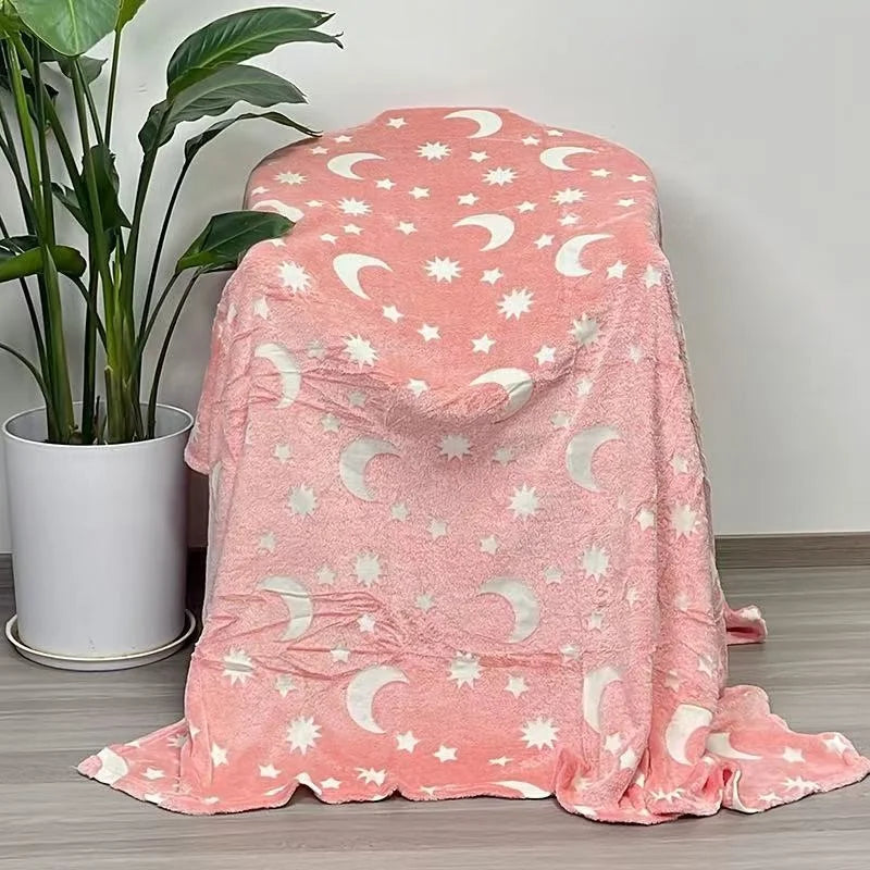 Blanket Glow in the Dark Luminous Star Blanket for Kids