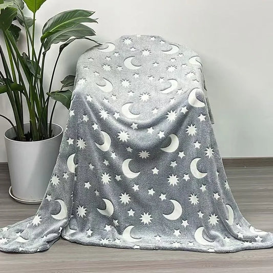 Blanket Glow in the Dark Luminous Star Blanket for Kids