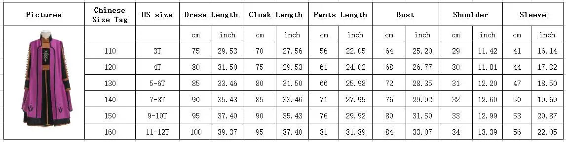 Elsa Anna 2 Dress Girls Princess Carnival Party Halloween Cosplay Costume Snow Queen Vestido Children Clothing For 2-12 Years