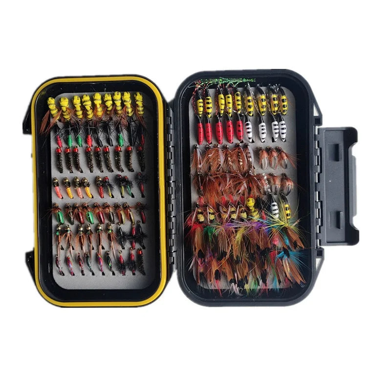 40/78/126Pcs/Box Mixed Styles Fly Fishing Lure Wet/Dry Nymph Artificial Flies Bait Pesca Tackle Trout Carp Kit