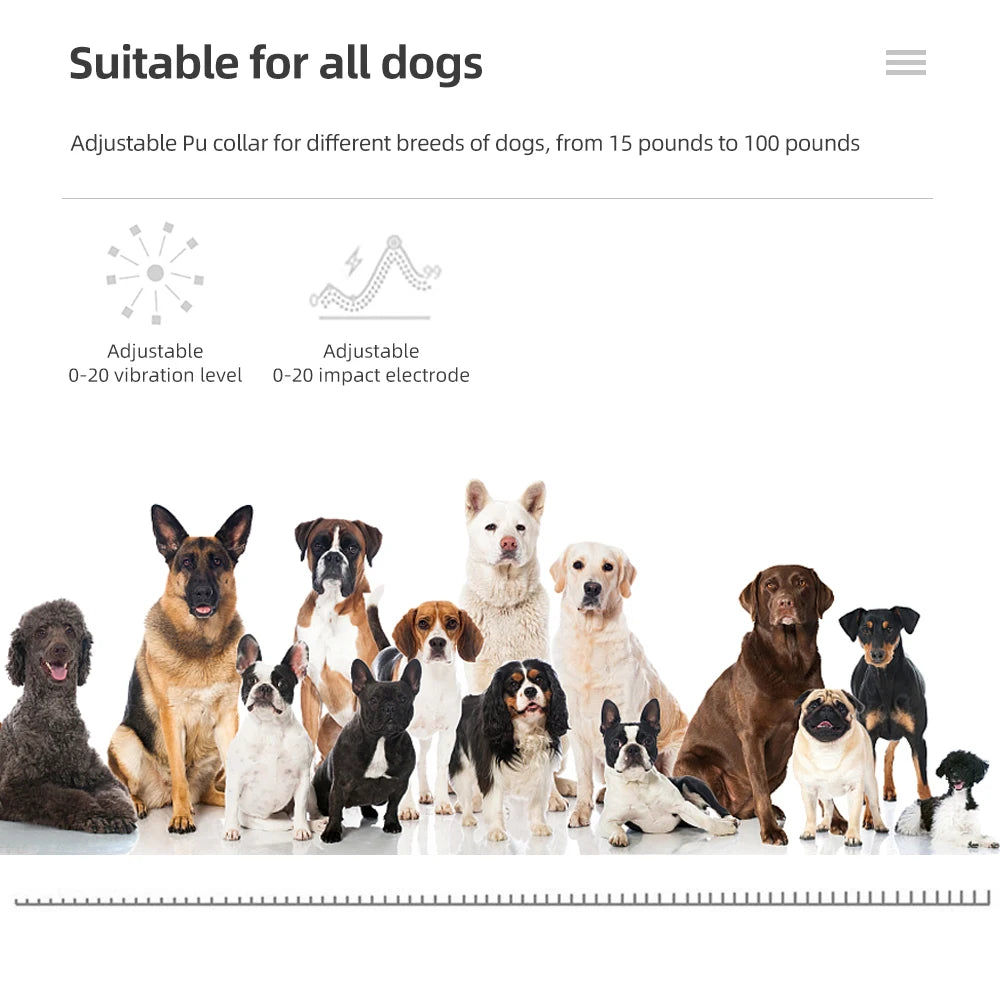 Electric Dog Training Collar 800m Distance Remote Control Dog Trainer rechargeable Dog Collar Anti Barking Collar for Dogs