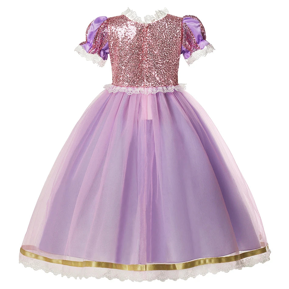Elsa Anna 2 Dress Girls Princess Carnival Party Halloween Cosplay Costume Snow Queen Vestido Children Clothing For 2-12 Years