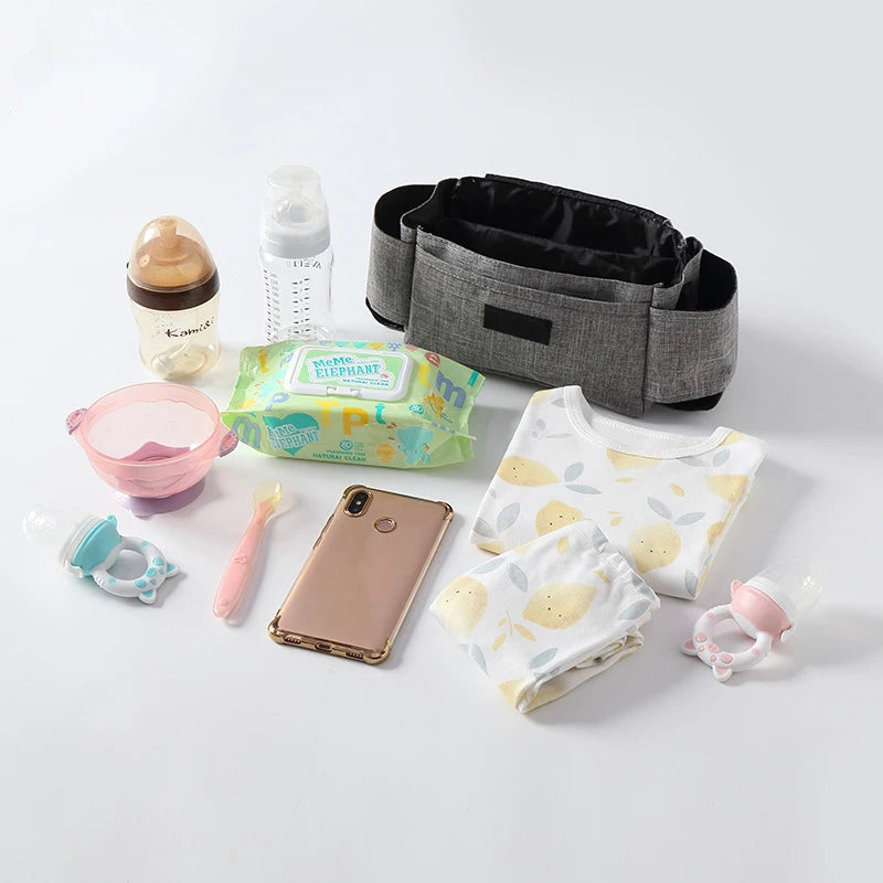 Baby Stroller Organizer Cup Holder Stroller Bag Baby Car Bag Trolley Bag Large Capacity Travel Baby Stroller Accessories