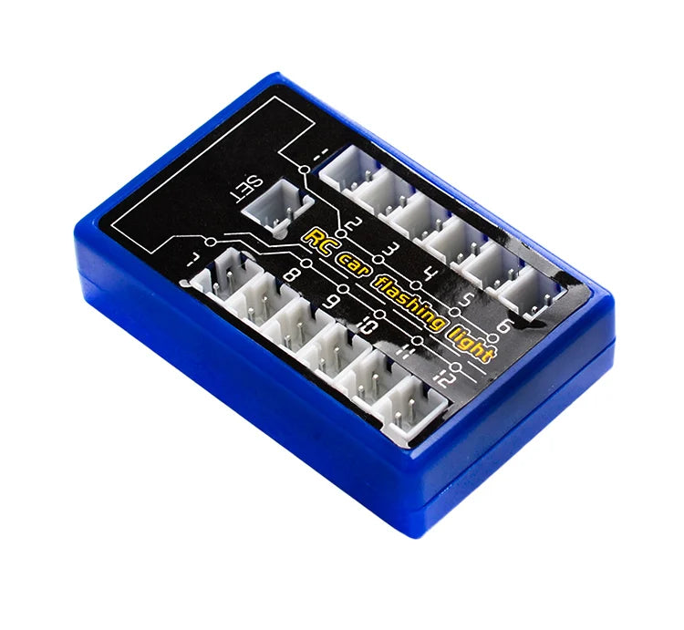 12 Ultra LED Flashing Bright Light Strobe Lamps Kit System for 1/10 1/8 RC Drift HSP TAMIYA CC01 4WD Axial SCX10 RC Car