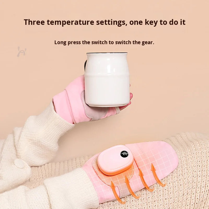 Graphene Heated Gloves Portable Winter Wearable Hand Warmer Handheld
