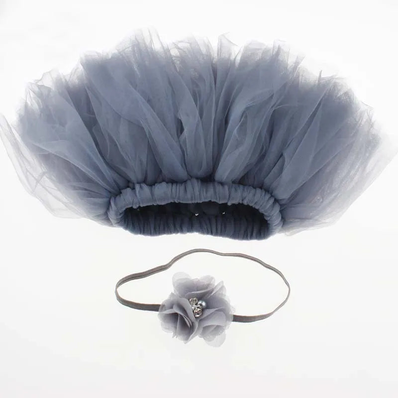 Pale Pink Baby Tutu Skirt and Headband Set Newborn Photography props Infant Cake Smash Tutus Outfit Shower Gift