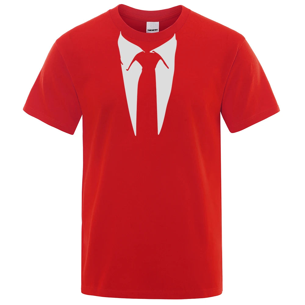 2024 New Summer Men T-shirt Homme Tees Retro Tie Funny T Shirt Man Streetwear Cotten Short Sleeve Top Tees Casual T-Shirts