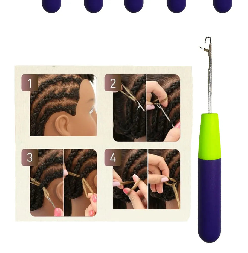 Jumbo Braiding Plastic Latch Crochet Hook Needle for Dreadlock Hair Weaving Extension Tool Knitt Making