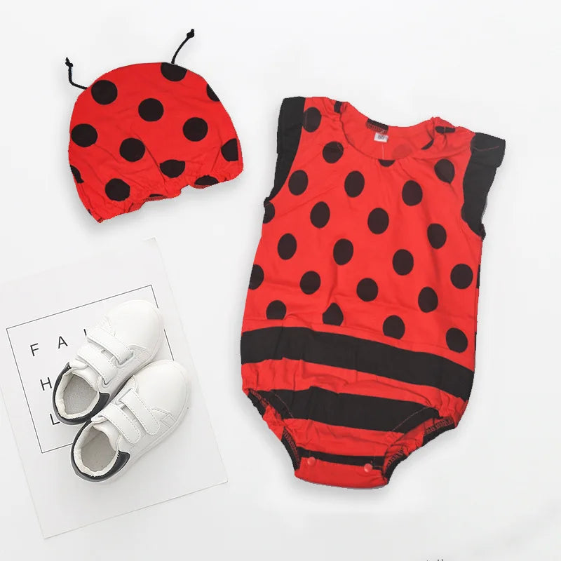 Summer Girl Baby Triangle Bodysuits Baby Cotton Cartoon Watermelon Bee Print Clothes Set Roupas Bebe Menino 0 a 6 Meses