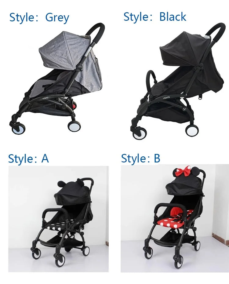 COLU KID® Baby Stroller Accessories Canopy Hood Sunshade 175° Seat Cushion Cotton Liner Pad for Babyzen Yoyo2 Yoya YOYO 2