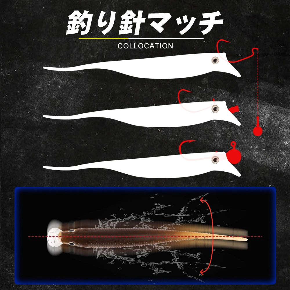 D1 Carp Fishing Soft Lure With Lip 85mm 2.5g Drift Freshwater Bait Leurre Souple Rolling Action Black Bass Perch Tackle DT2009