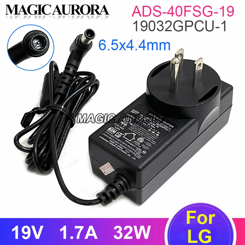 US EU ADS-40FSG-19 19032GPCU-1 SWITCHING Adapter 19V 1.7A EAY62790012 For LG 27EA63 E2442TC 27EA63 E2249 E2442 Monitor Charger