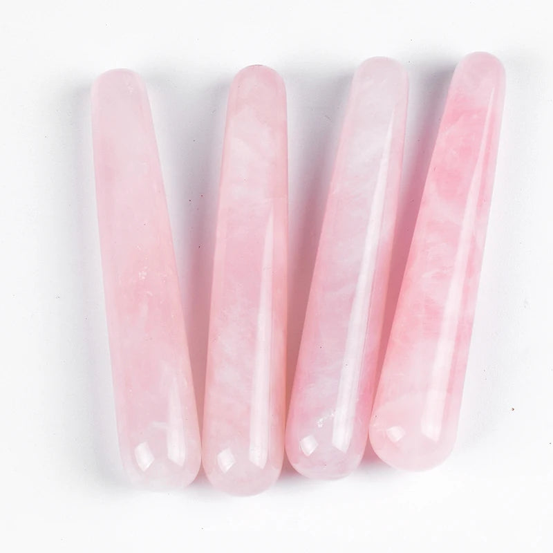 Wholesale Massage Wand Yoni Natural Crystal Mineral Quartz Acupoint Pen Face Care Tool Relax Body Beauty Health Massagestick