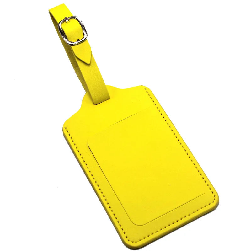 PU Leather Luggage Tag Women Men Travel Accessories Suitcase ID Address Name Holder Baggage Boarding Tag Portable Label
