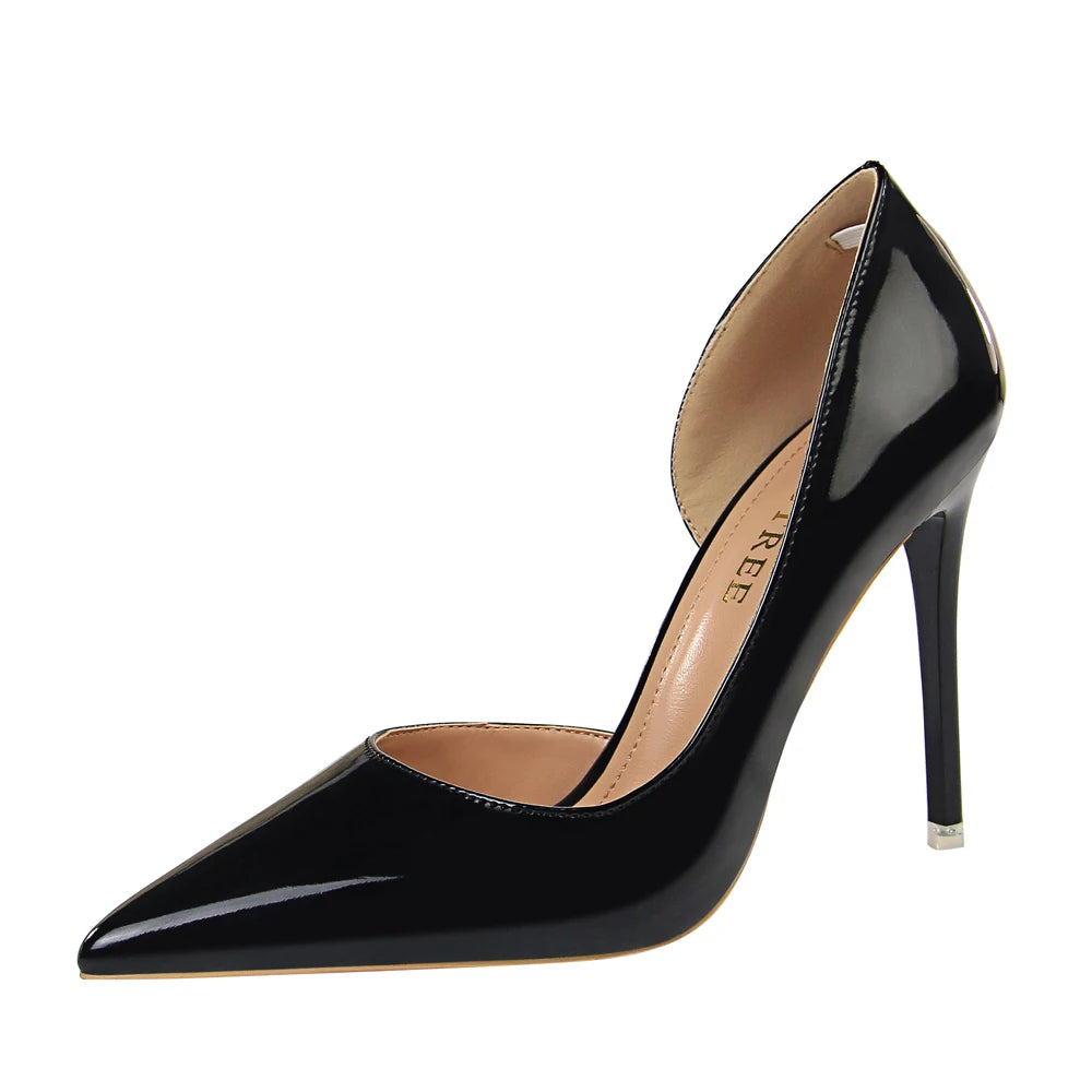 European and American Style Luxury High Heels Shoes for Women With Metal Heels Ladies Heels Shoes Fashion Wholesale