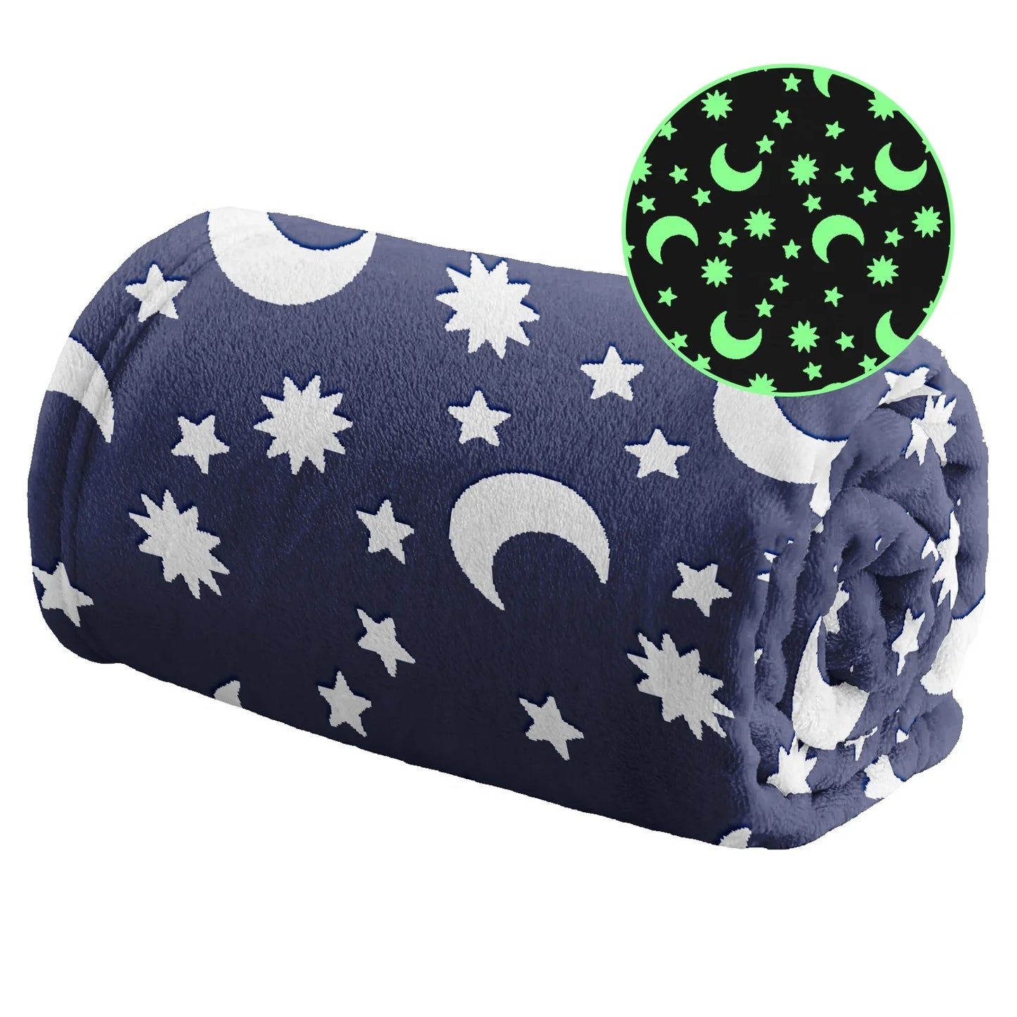 Double-Sided Flannel Coral Fleece Quilt Luminous Fluorescent Office Blanket for Children for Winter Air Conditioning