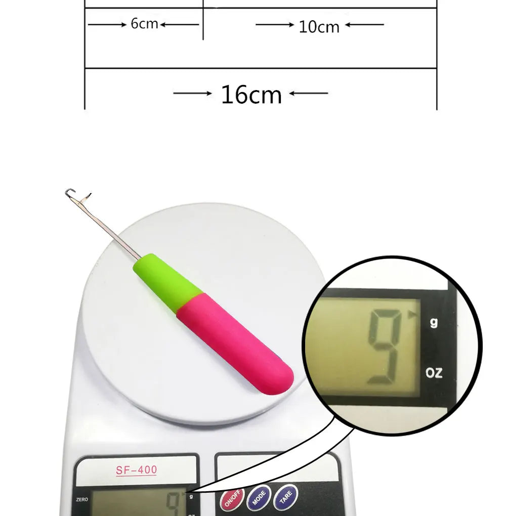 Jumbo Braiding Plastic Latch Crochet Hook Needle for Dreadlock Hair Weaving Extension Tool Knitt Making