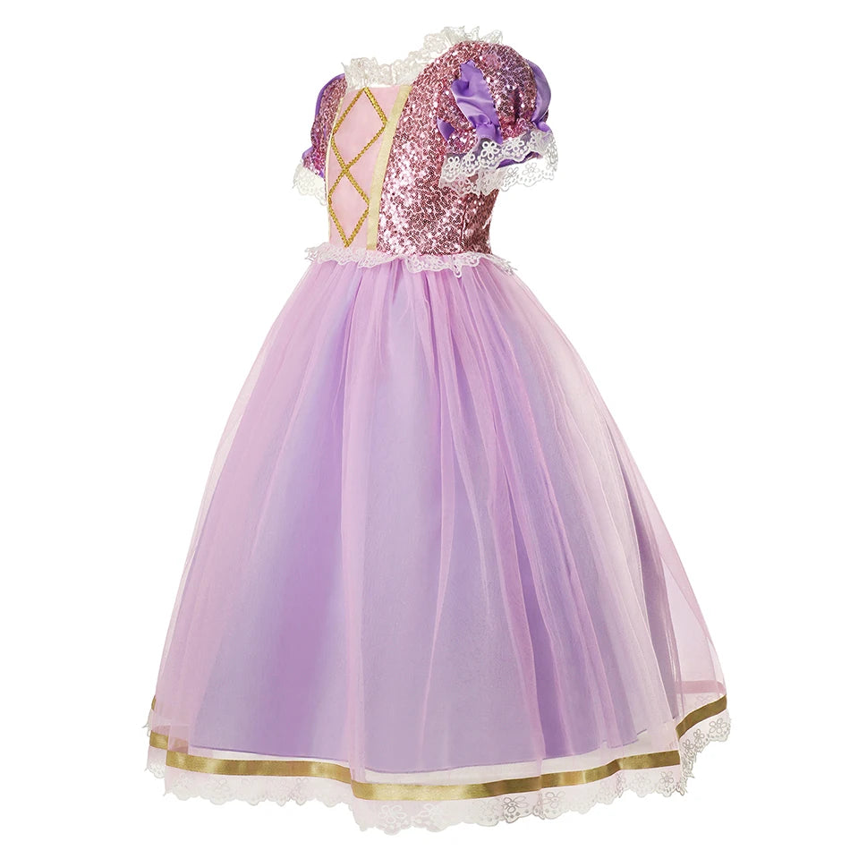 Elsa Anna 2 Dress Girls Princess Carnival Party Halloween Cosplay Costume Snow Queen Vestido Children Clothing For 2-12 Years