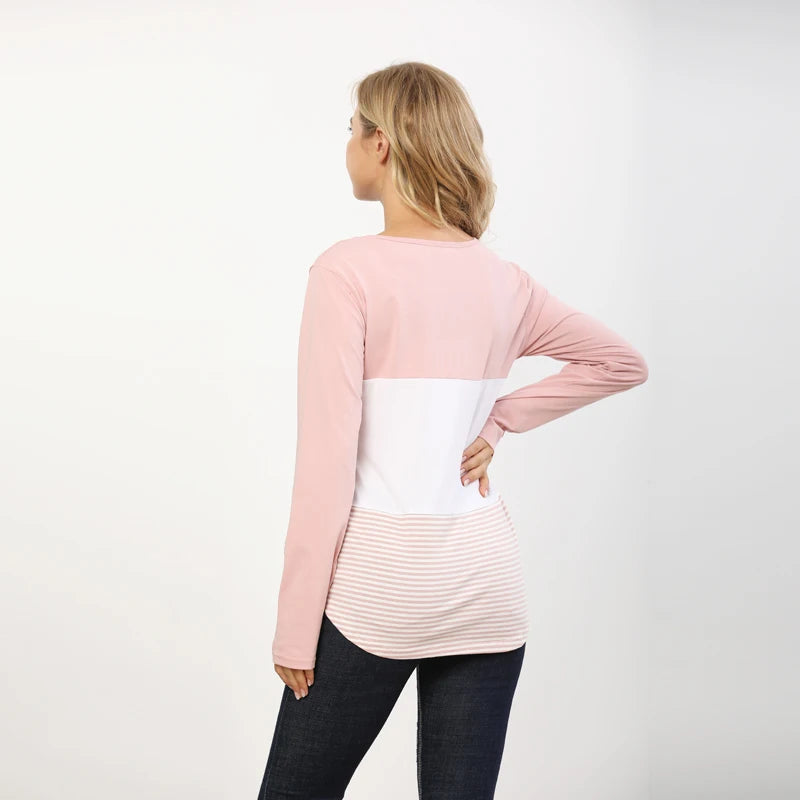 Pregnancy Maternity Clothes Autumn Long Sleeve Breastfeeding Tops For Pregnant Women Nursing Top Maternity T-shirt Freeshipping