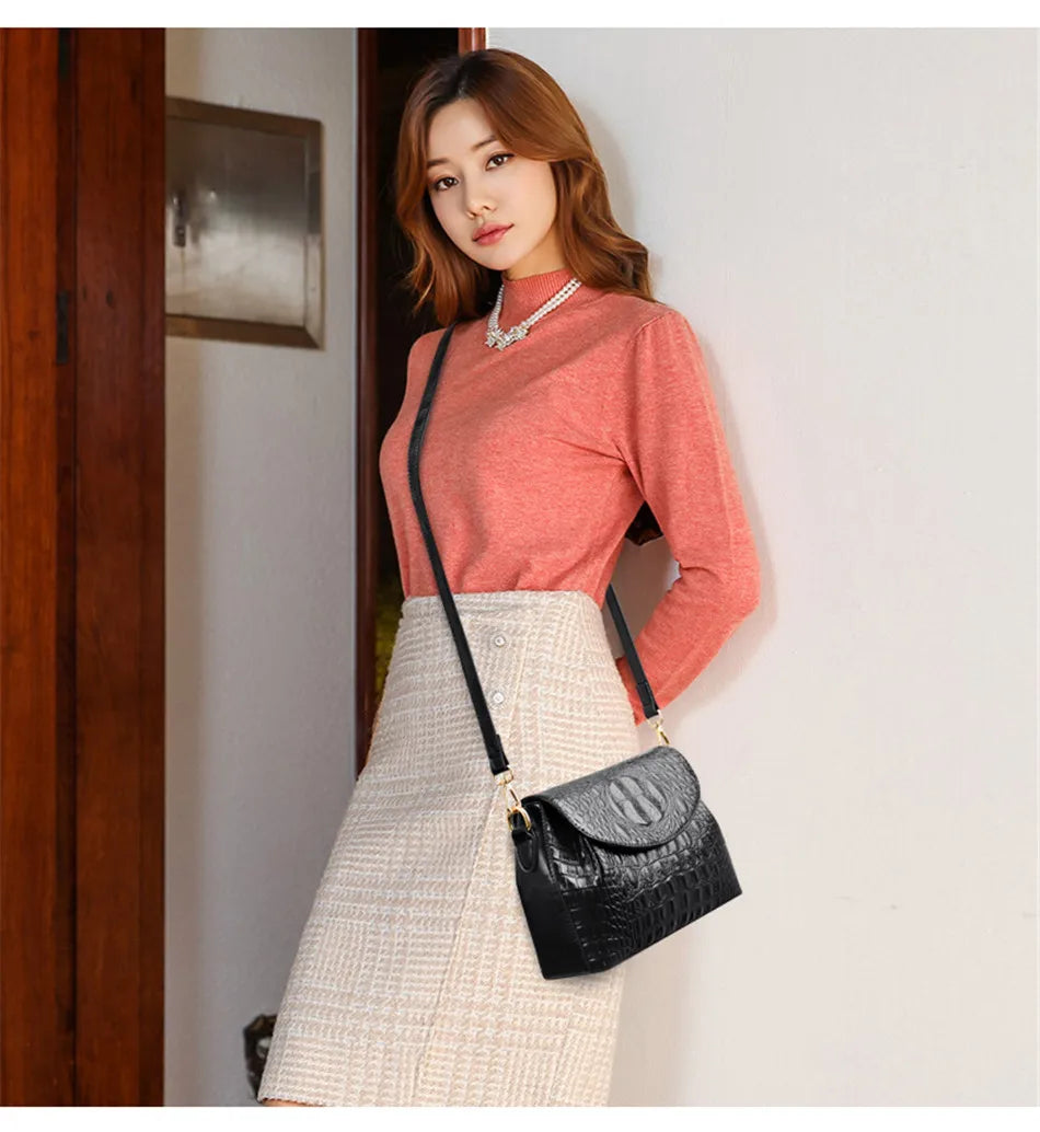 Luxury Brand Handbags For Women 2026 Sac A Main Ladies Crocodile Pattern Leather Crossbody Bags Designer New Shoulder Bag Bolsos