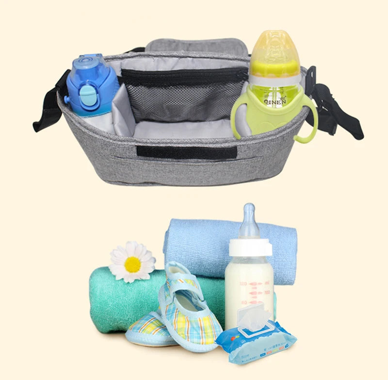 Baby Stroller Organizer Cup Holder Stroller Bag Baby Car Bag Trolley Bag Large Capacity Travel Baby Stroller Accessories